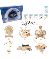 Kit de experimentos de ciencia, bricolaje, con herramienta de pintura de 12 colores (6 KITS)