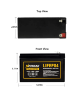 Bateria de lifePO4 recargable Nermak 12V 10A 128Wh