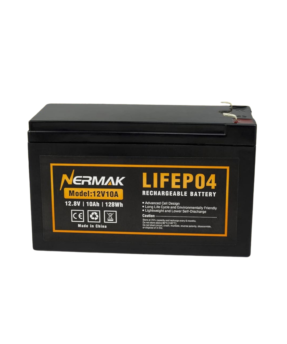 Bateria de lifePO4 recargable Nermak 12V 10A 128Wh