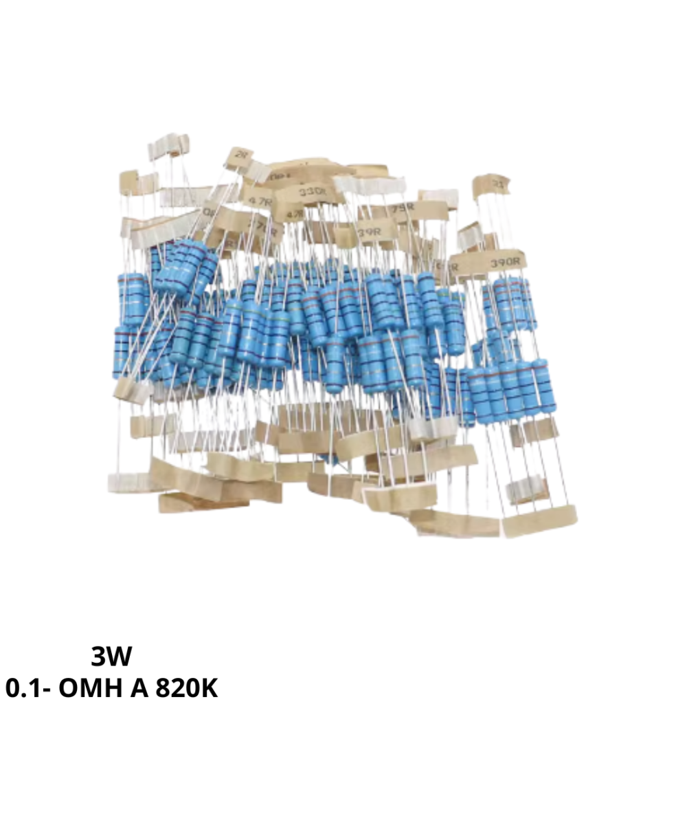 Resistencias de Filamento de Carbon 3W 1% 1 Valor (5 Unidades)