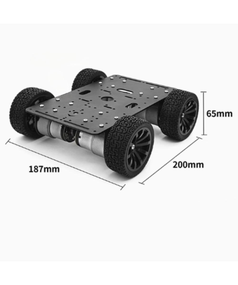 Chasis de 4 ruedas para vehiculo metalico