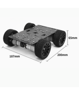 Chasis de 4 ruedas para vehiculo metalico