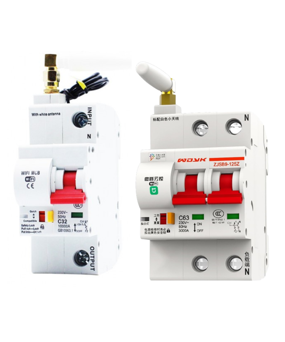 Interruptor de Energia Inteligente Breaker WIFI 1 - 2 Polos 63-80A ZJSB9-125Z