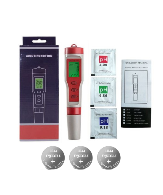 Medidor Digital de PH/EC/TDS/Temperatura 4 en 1 EZ-9908