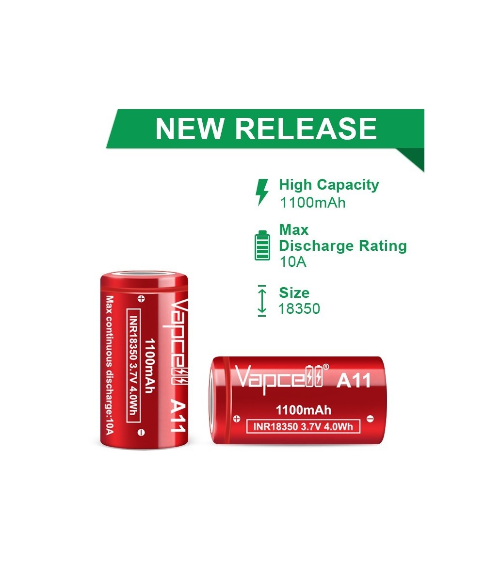 Bateria Vapcell A11 18350 1100mah 10A