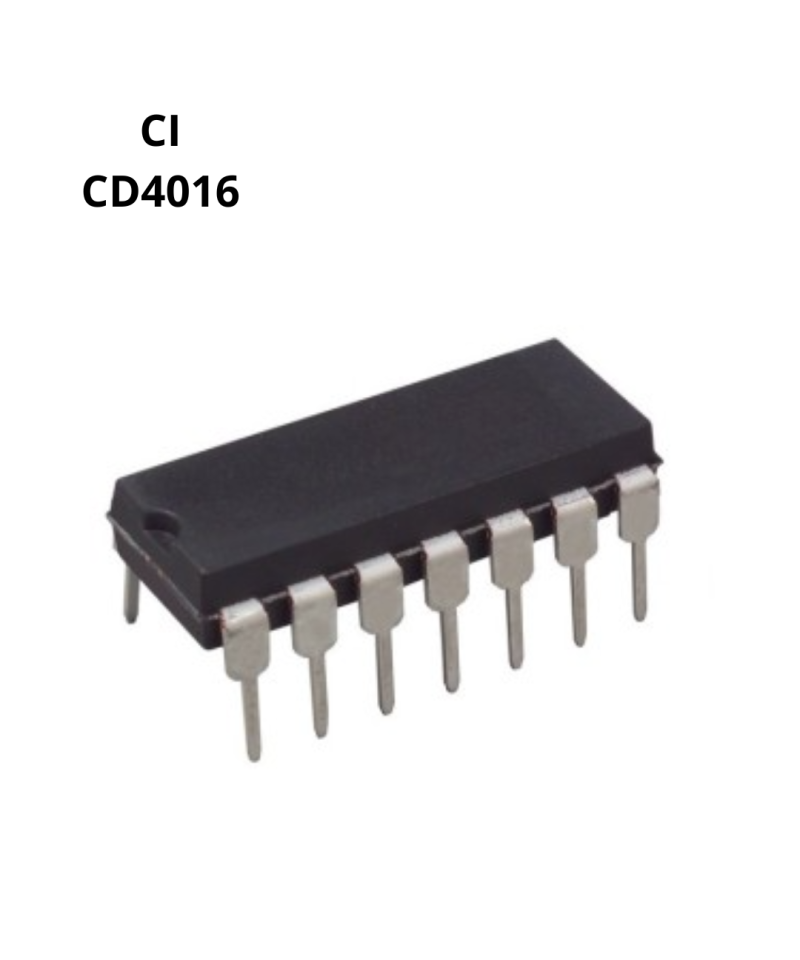 Interruptor cuadruple  bilateral analogico CD4016 DIP-14