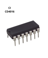 Interruptor cuadruple  bilateral analogico CD4016 DIP-14