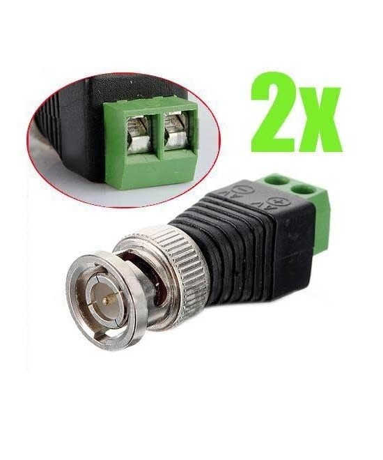 2X conector BNC para CCTV