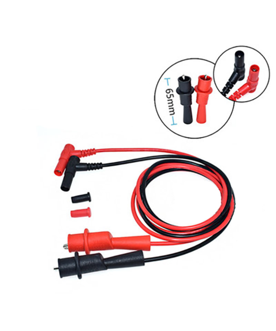 Cables de Prueba para Multimetro Banana con puntas lagartija 4mm