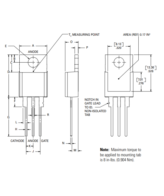 Transistor SCR S4025LTP 400V 12.8V