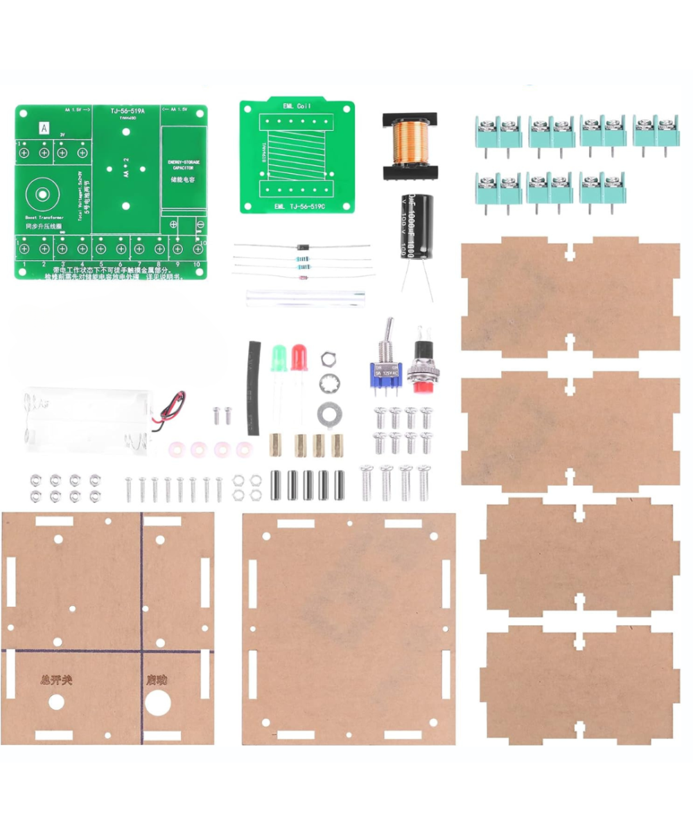Proyecto electromagnetico de alto voltaje con acrilico DIY