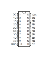 Flip Flop Latch Tipo D SN74LS373 DIP-20