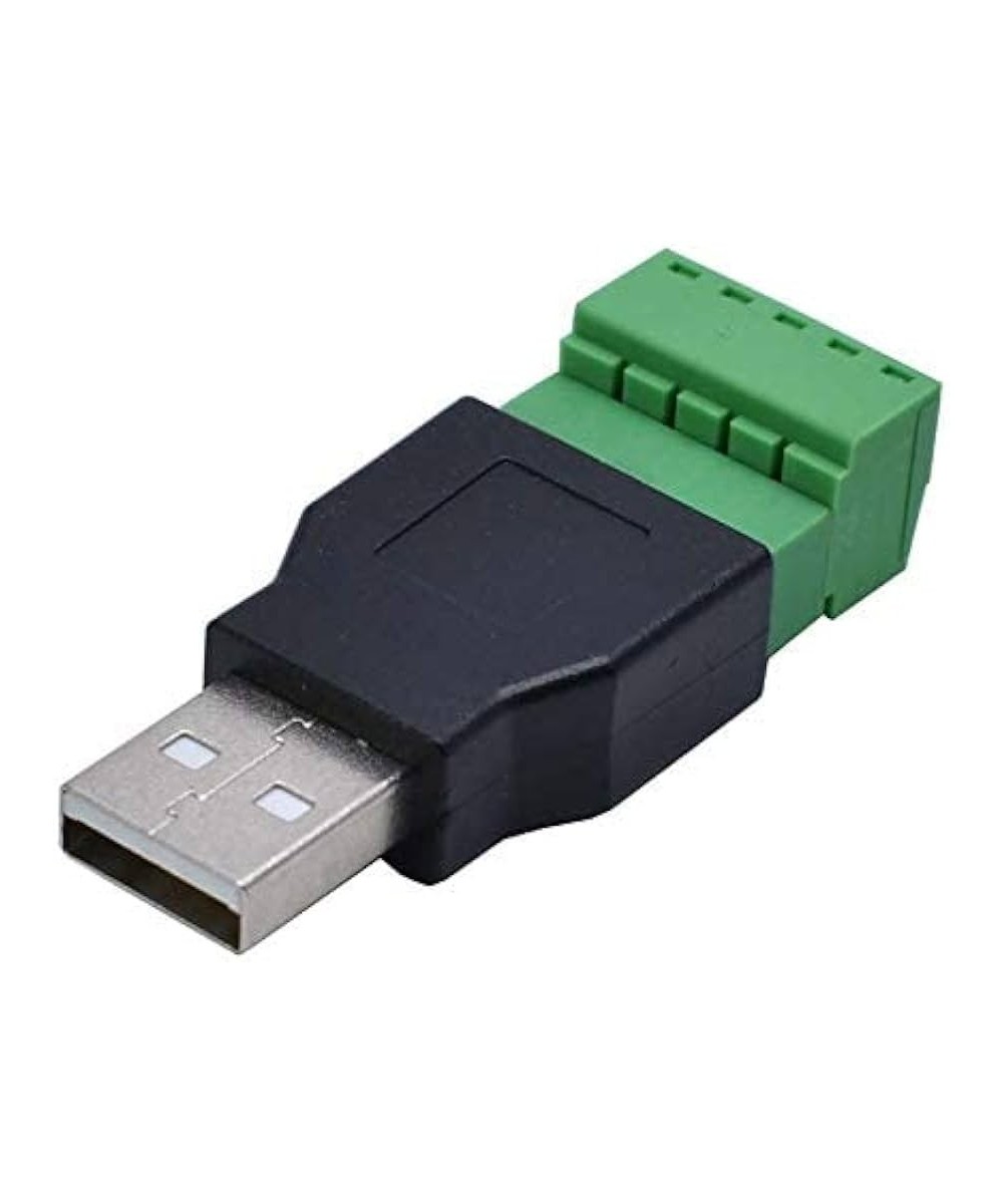 Puerto USB macho y hembra con tornillos