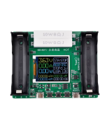 Medidor de prueba para baterias 18650 doble con puerto usb-c