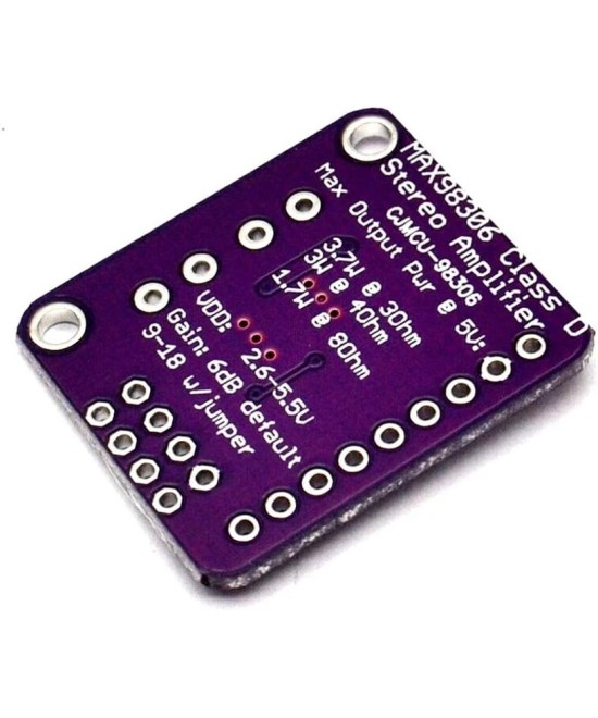 Modulo amplificador de audio estereo MAX98306 clase D 3.7W