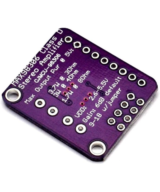 Modulo amplificador de audio estereo MAX98306 clase D 3.7W