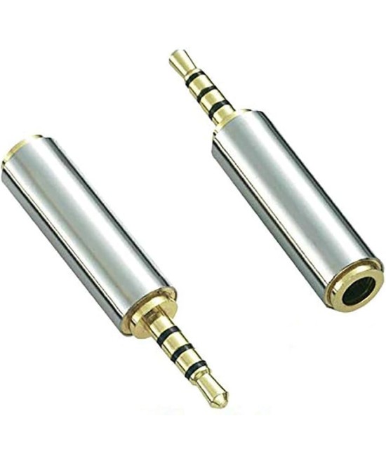 Adaptador de audio 2.5mm a 3.5mm/3.5mm a 2.5mm hembra XC-206