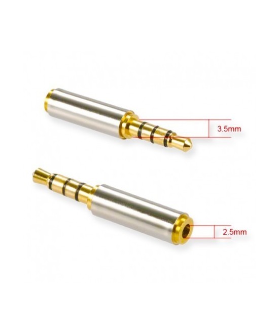Adaptador de audio 2.5mm a 3.5mm/3.5mm a 2.5mm hembra XC-206