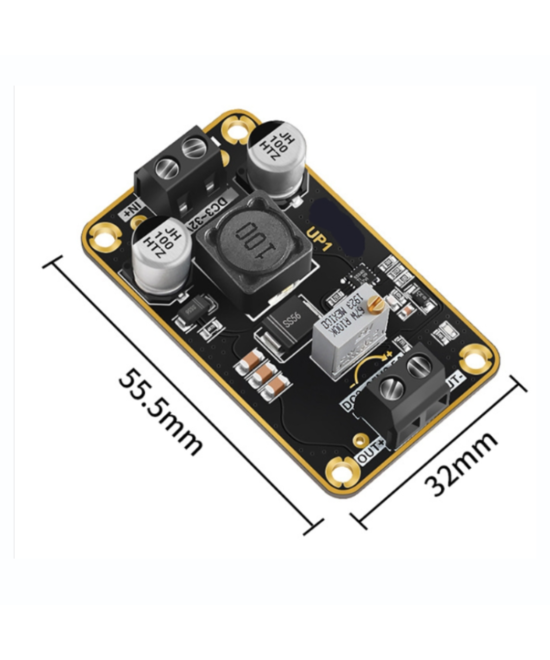 Modulo regulador de voltaje 3V-32V a 3-35V 2.5A con acrilico