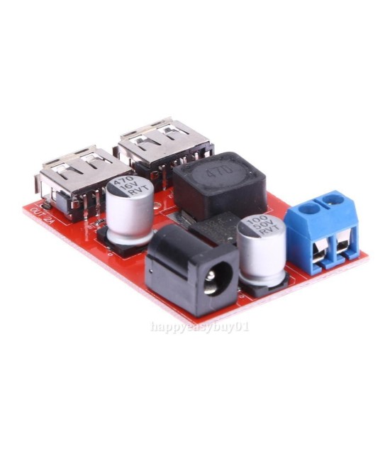 Regulador de voltaje USB 3A dual