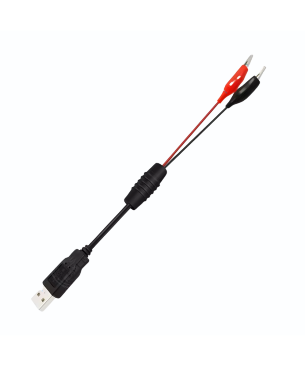 Puntas de cocodrilo con USB hembra y macho