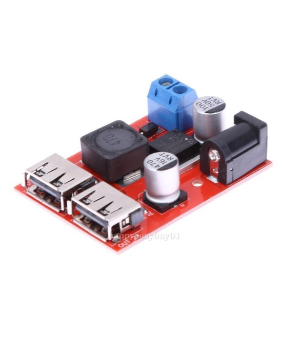 Regulador de voltaje USB 3A dual