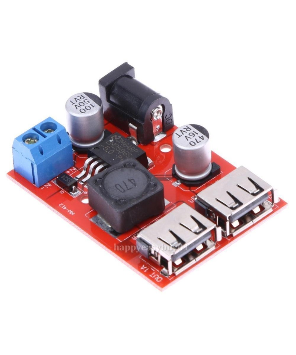 Regulador de voltaje USB 3A dual