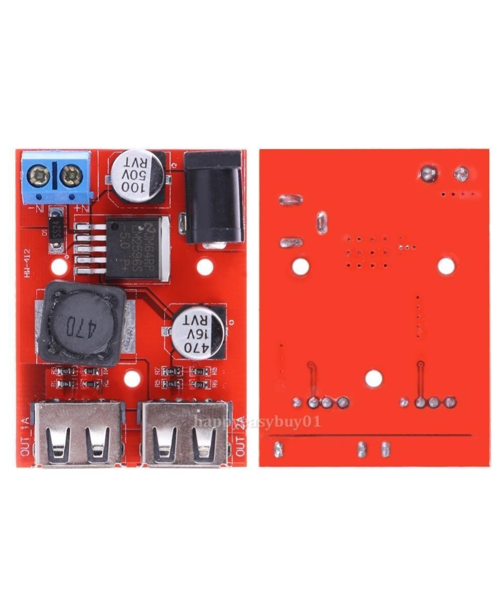 Regulador de voltaje USB 3A dual