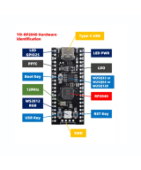 Tarjeta Raspberry pi pico USB-C 16MB YD-RP2040