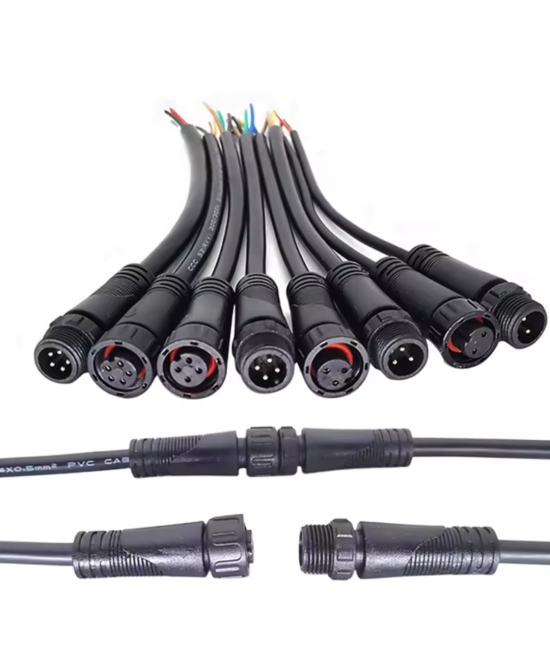 Conector impermeable de 2/3/4/5 Pines hembra - macho M12