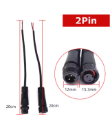 Conector impermeable de 2/3/4/5 Pines hembra - macho M12