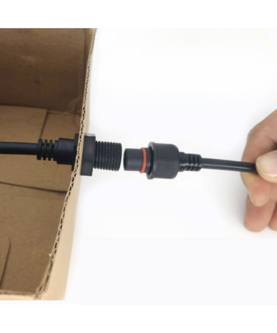 Conector impermeable 2/3/4 pines macho - hembra para montaje