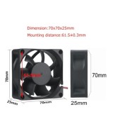 Ventilador plastico de 70mm