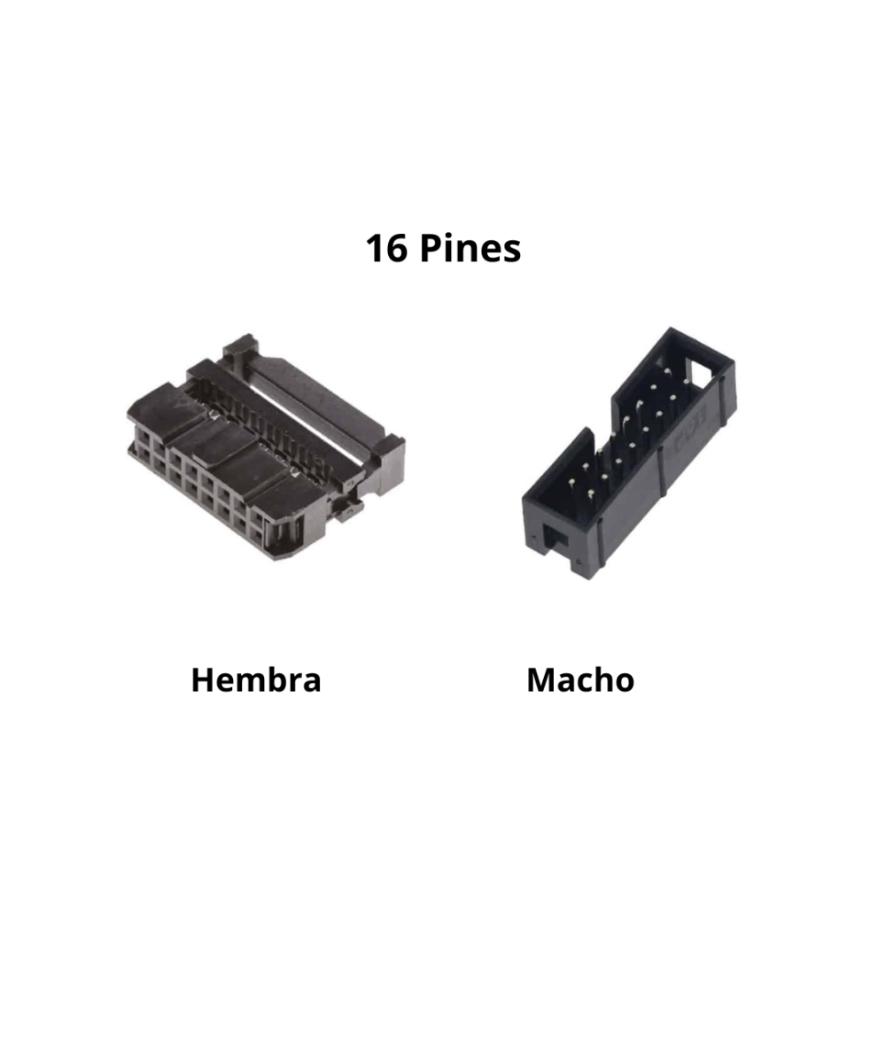 conector IDC para faja de datos 6 - 64 pines hembra - macho