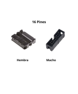 conector IDC para faja de datos 6 - 64 pines hembra - macho