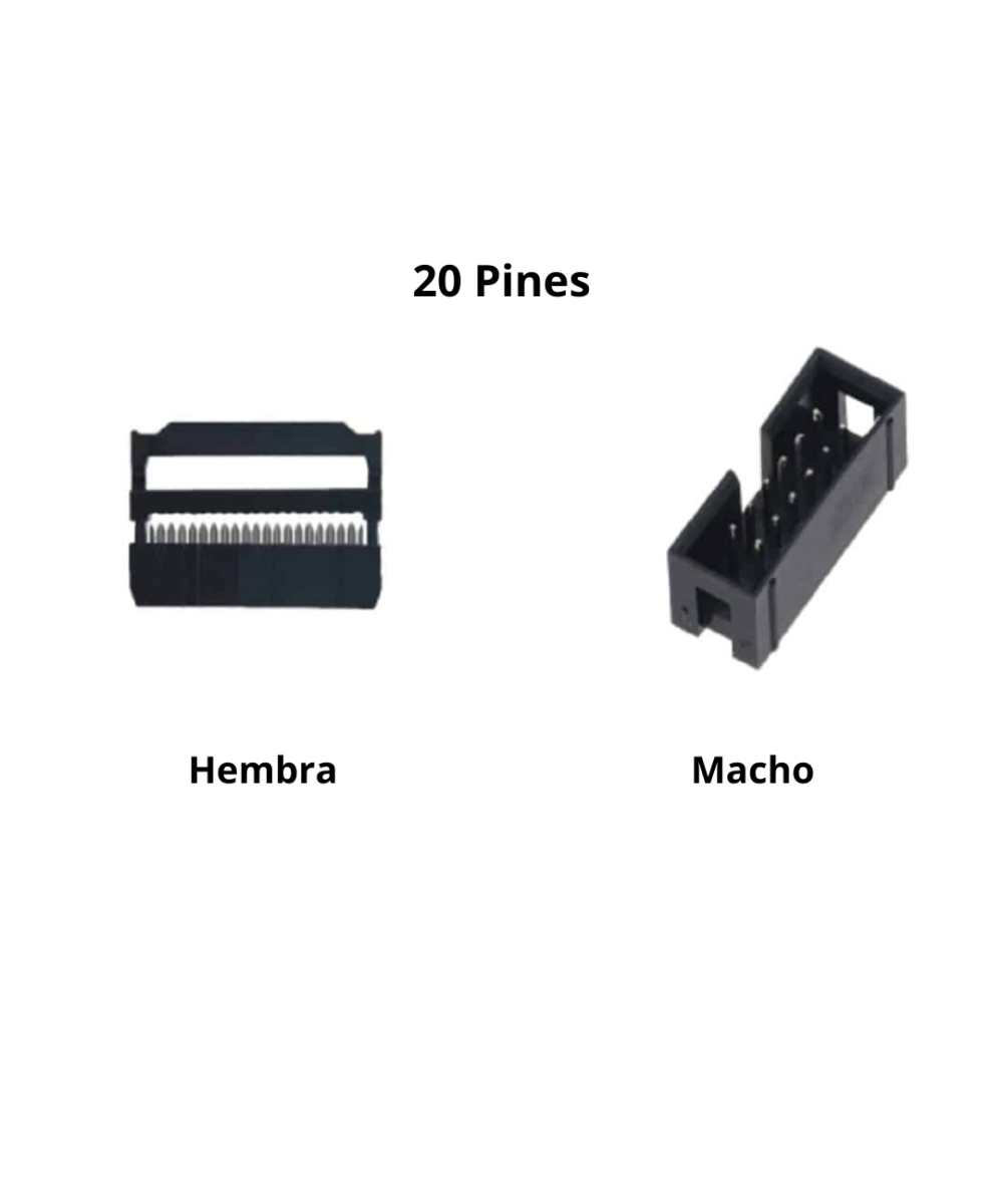 conector IDC para faja de datos 6 - 64 pines hembra - macho