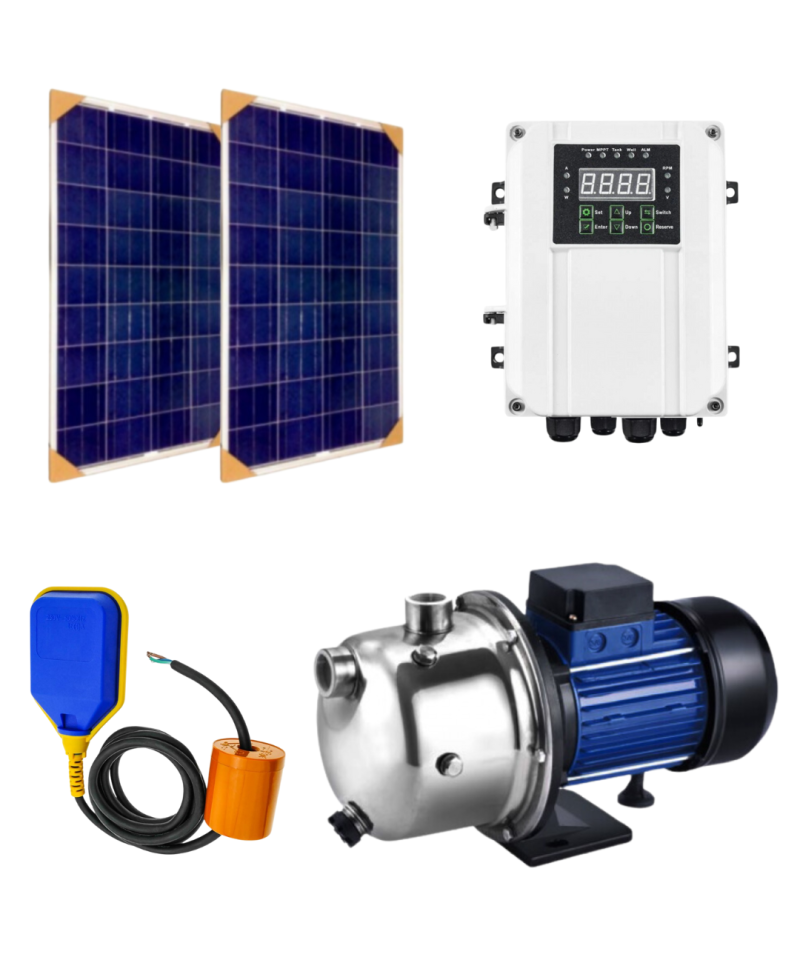 Kit de sistema de Bomba solar superficial centrifuga con controlador 750W