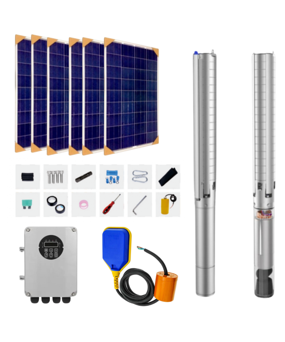 Kit de sistema de bomba Solar sumergible multietapa con controlador MPTT 280V 2200W