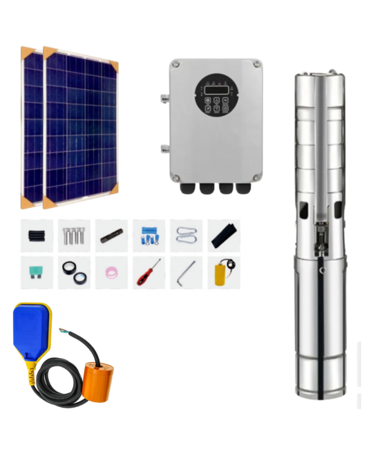 Kit de sistema de bomba solar sumergible multietapa con controlador MPTT 48V 500W