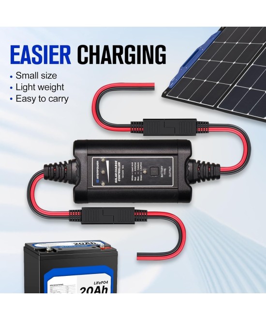 Cargador de bateria MPPT Solar ATEMPOWER AP10MT-PA AGM gel acido lifePO4