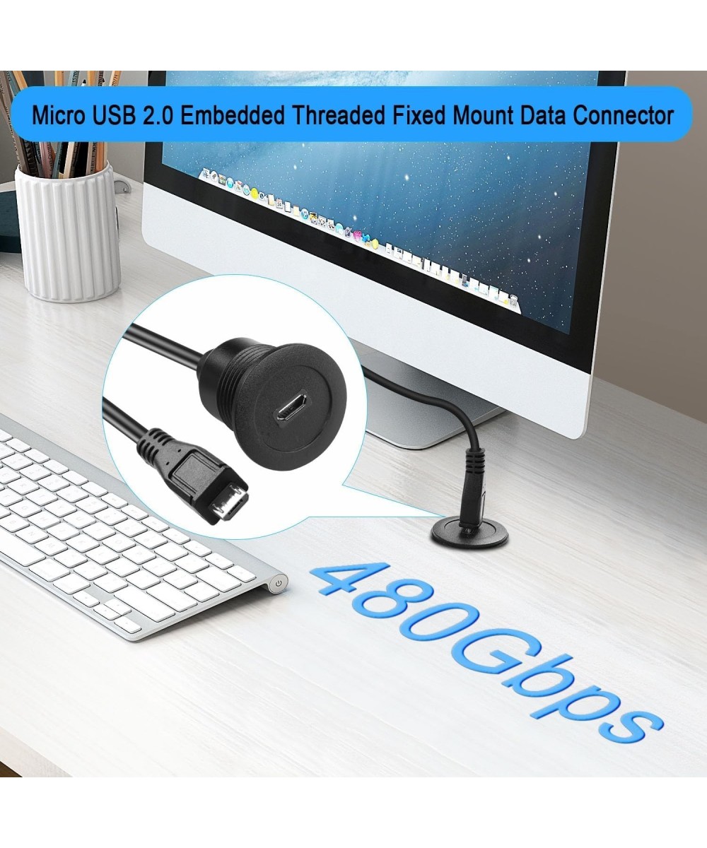 Extesion micro USB Macho Hembra para montaje 30CM