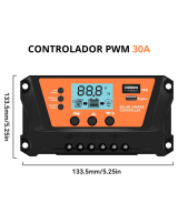 Controlador de carga Solar 30A lifePo4
