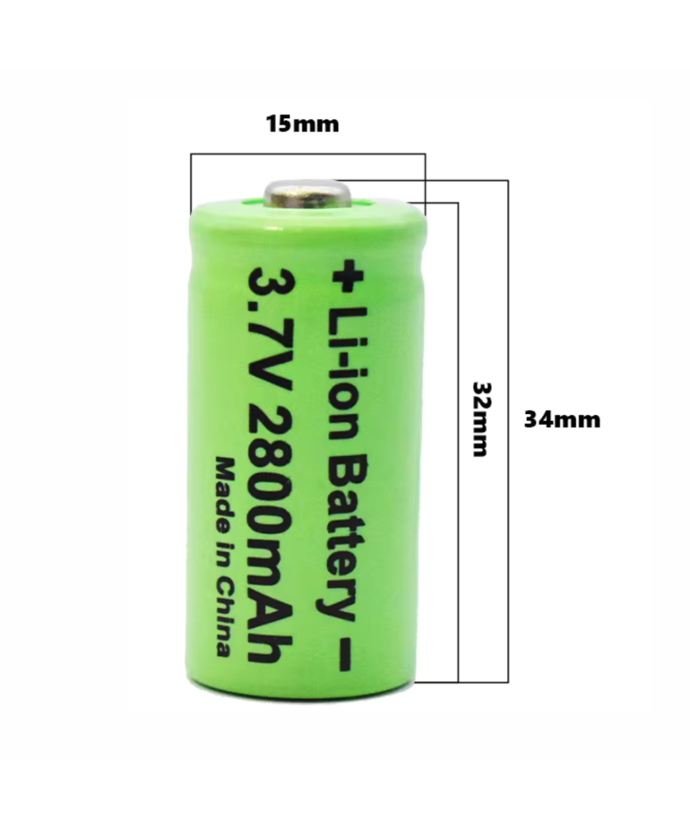 Bateria recargable de litio 16340 3.7V 2800mah