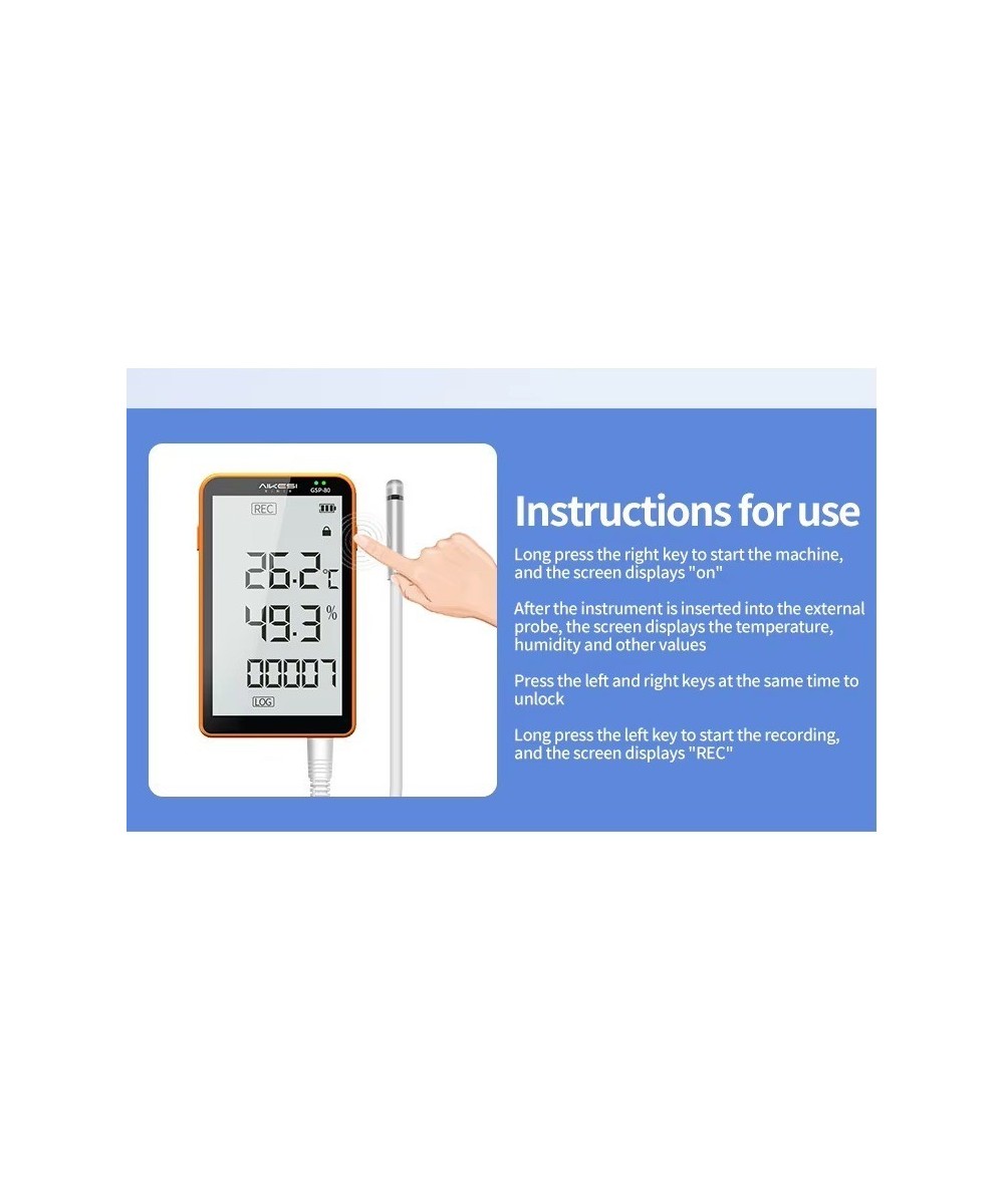 Datalogger para temperatura y humedad IOT GSP-80