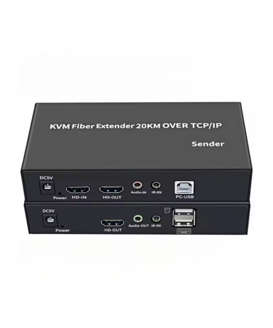 Extender HDMI KVM 20km fibra optica TX / RX 1080p SC- SC