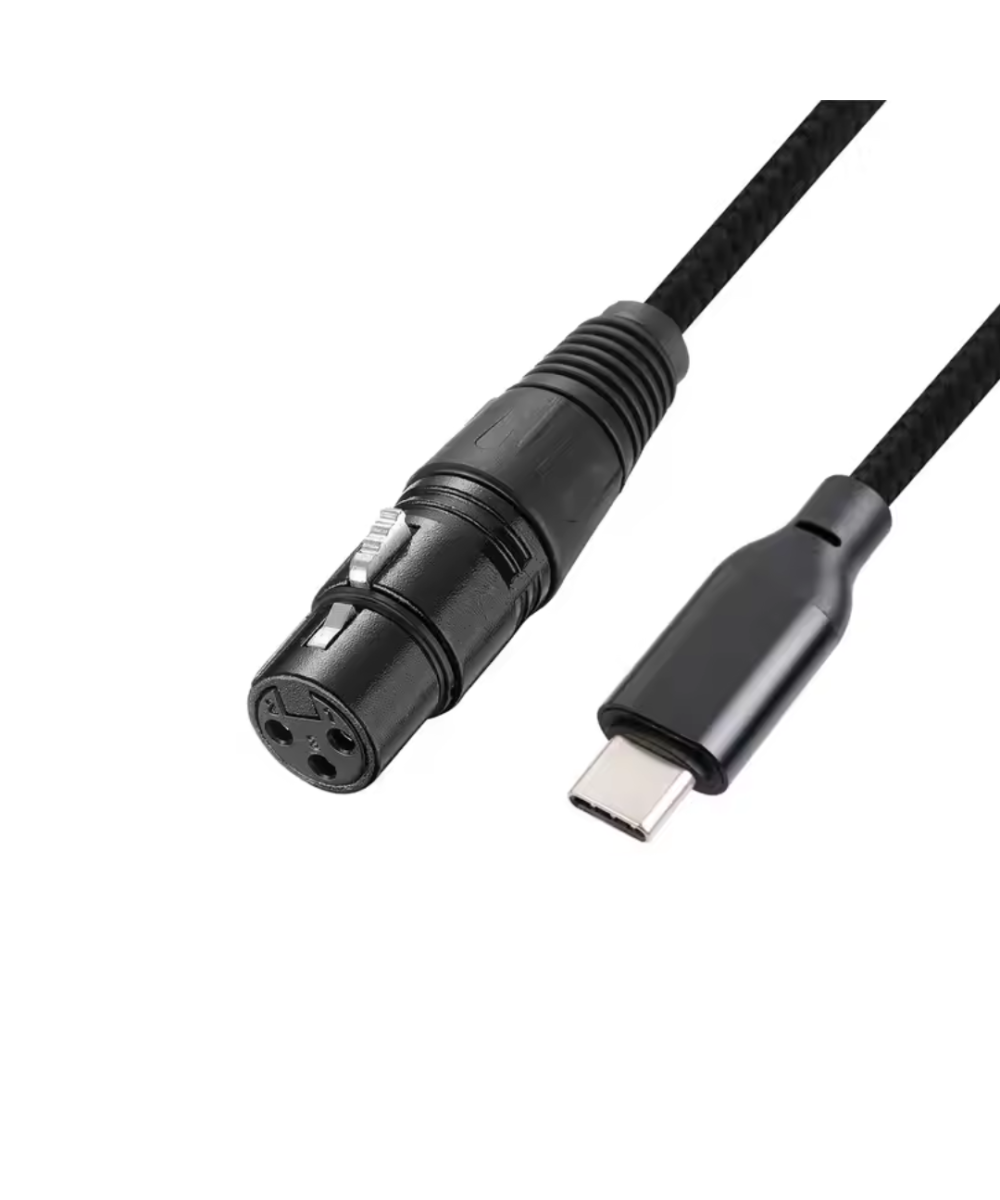 Cable para microfono USB-C a XLR hembra 2M