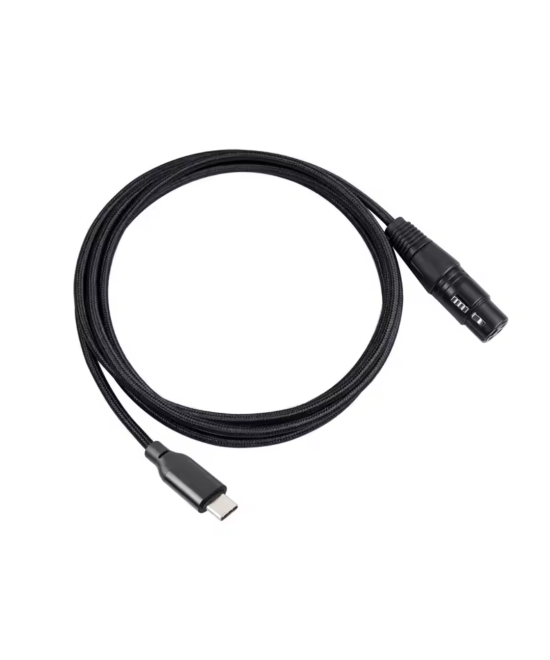 Cable para microfono USB-C a XLR hembra 2M