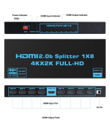 Separador de video HDMI 1 Entrada a 8 Salidas 4K