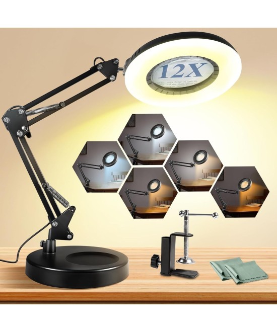 Lupa de Mesa 12X 12WToolastra