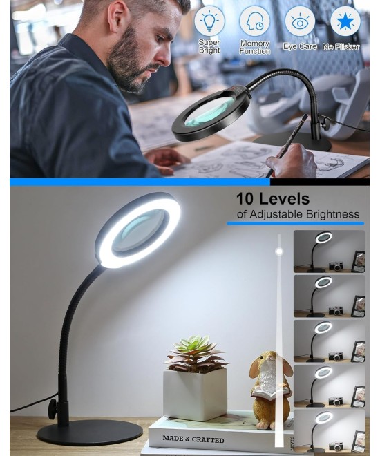 Lupa de mesa 10X 12W